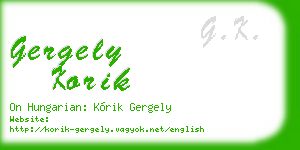 gergely korik business card